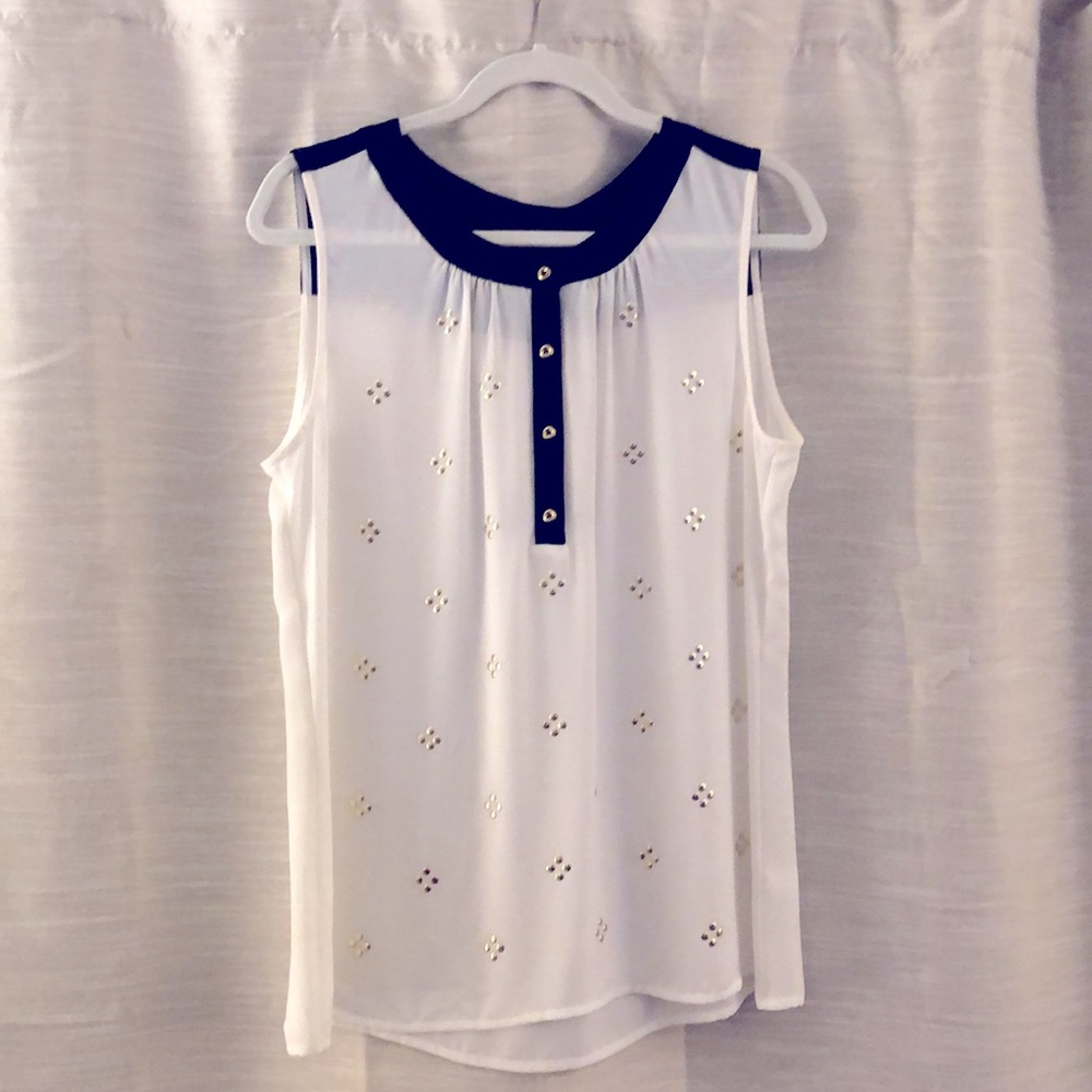 Classic Black and white blouse. NWT